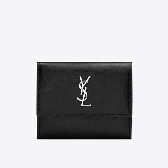 NWT Saint Laurent YSL Monogram Wallet in Black - Picture 1 of 5